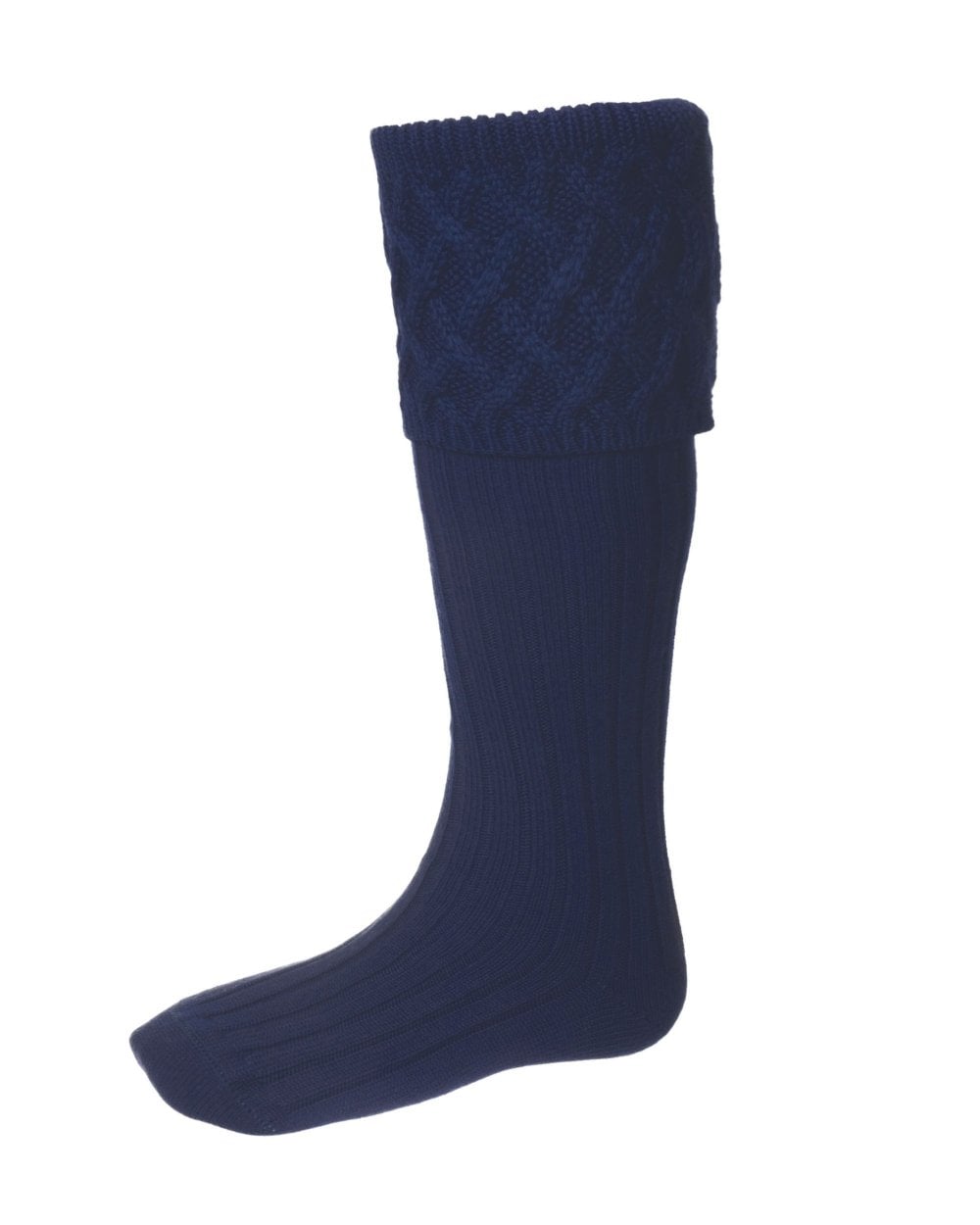 Merino Wool Kilt Socks - Navy Blue